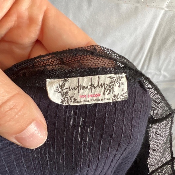 FREE PEOPLE Navy sequin cami top - Picture 5 of 8